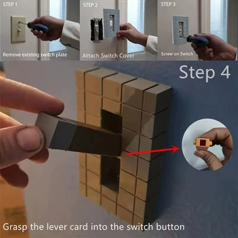 1Pc Pixel Style Switch Board, Creatively Designed, Easy to Install, the Perfect Choice for Holiday Decoration and Home Decor