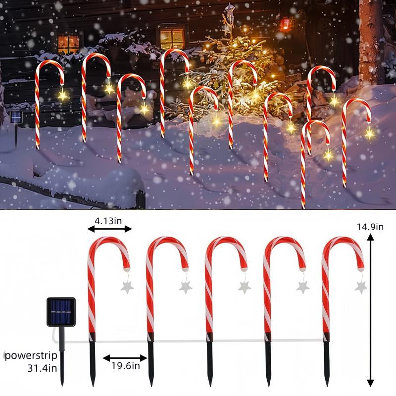 Enchant Your Outdoors with Solar-Powered LED Christmas Tree Lights - Choose Between 5 or 10 Pack for Stunning Waterproof Decor!