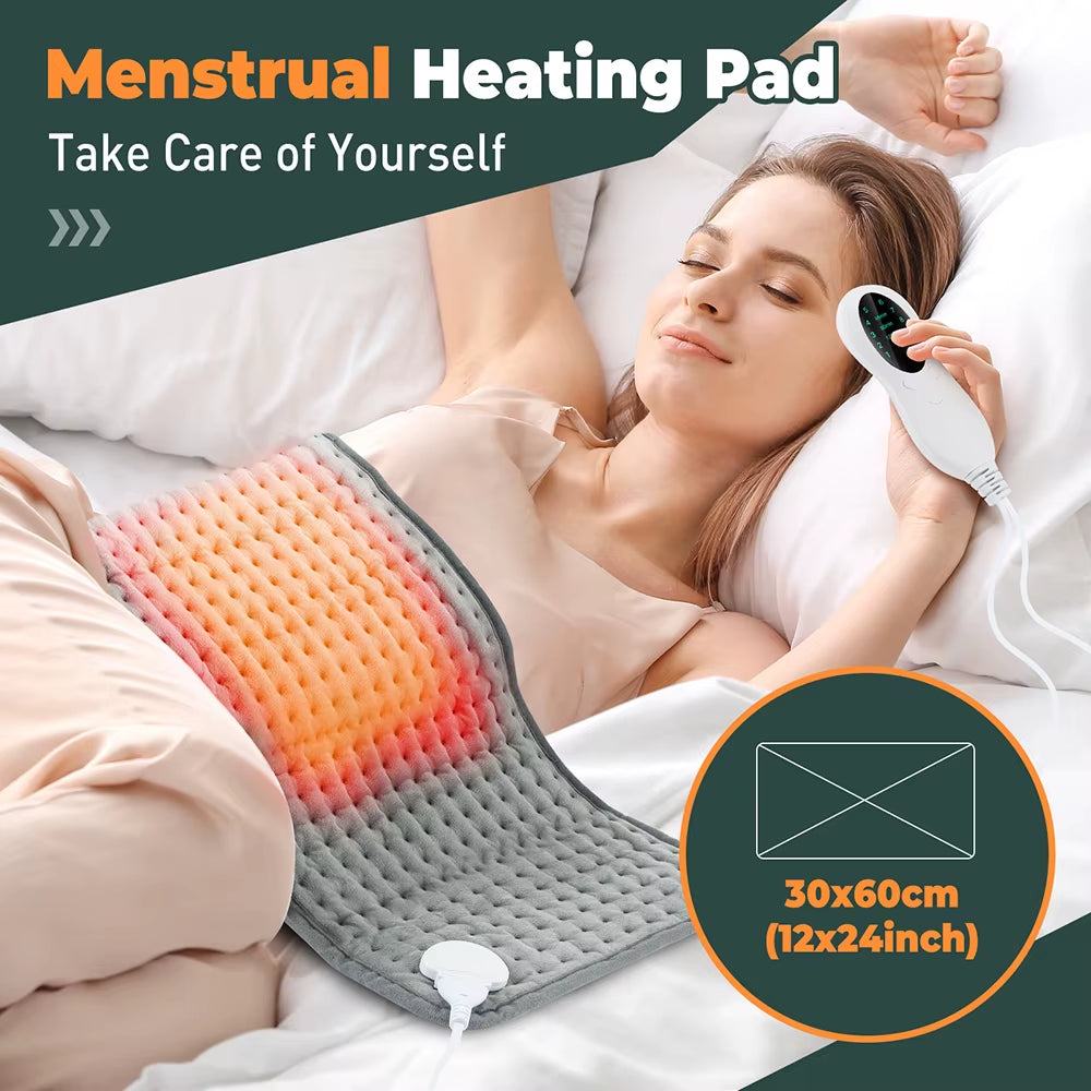 Washable Electric Heating Pad Heat Therapy Thermal Massage Mat Winter Warmer Blanket for Shoulder Body Abdomen Back Pain Relief