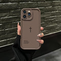 Sleek Shockproof Biblical Cross Phone Case for iPhone 17 Pro Max, 16 Pro Max, 15 Pro, 14, 13, 12, and 11 - Lightweight and Drop-Proof Protection