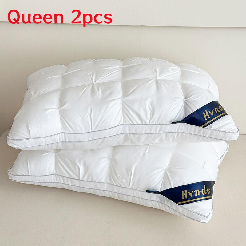 Hotel Collection Down Alternative Gusseted Bed Pillows - Soft and Fluffy Support for Back, Stomach, and Side Sleepers in Pink, Gray, and White
