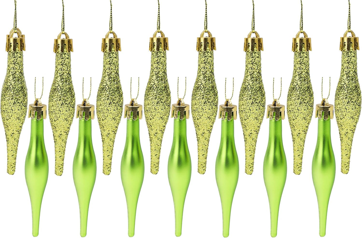 ® Set of 15 8.5cm Droplet Baubles - Matte and Glitter Finish - Rioja Red Christmas Ornaments