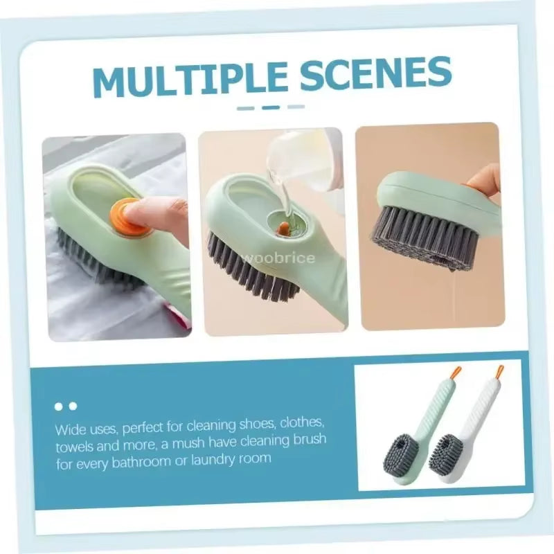 Ultimate Fashion Multifunctional Shoe Brush - Soft Bristles & Automatic Liquid Dispenser for Effortless Cleaning of Shoes and Household Items