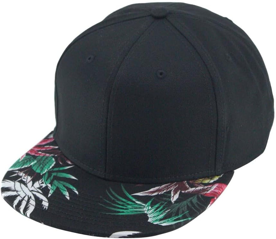 Classic Plain Cotton Twill Adjustable Flat Bill Snapback Caps