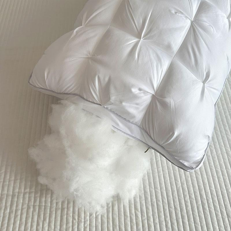Hotel Collection Down Alternative Gusseted Bed Pillows - Soft and Fluffy Support for Back, Stomach, and Side Sleepers in Pink, Gray, and White