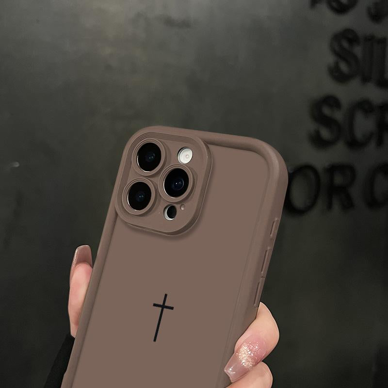 Sleek Shockproof Biblical Cross Phone Case for iPhone 17 Pro Max, 16 Pro Max, 15 Pro, 14, 13, 12, and 11 - Lightweight and Drop-Proof Protection