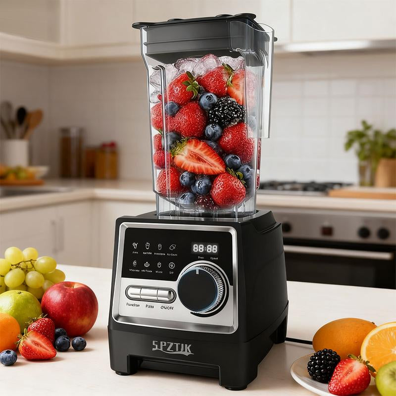 Professional Food Processor and Blender Combo, 2400W/1000W Power, 24000RPM, Includes 2 Containers for Ice, Grinding, Milkshakes, Slushies, Juices, and Shakes