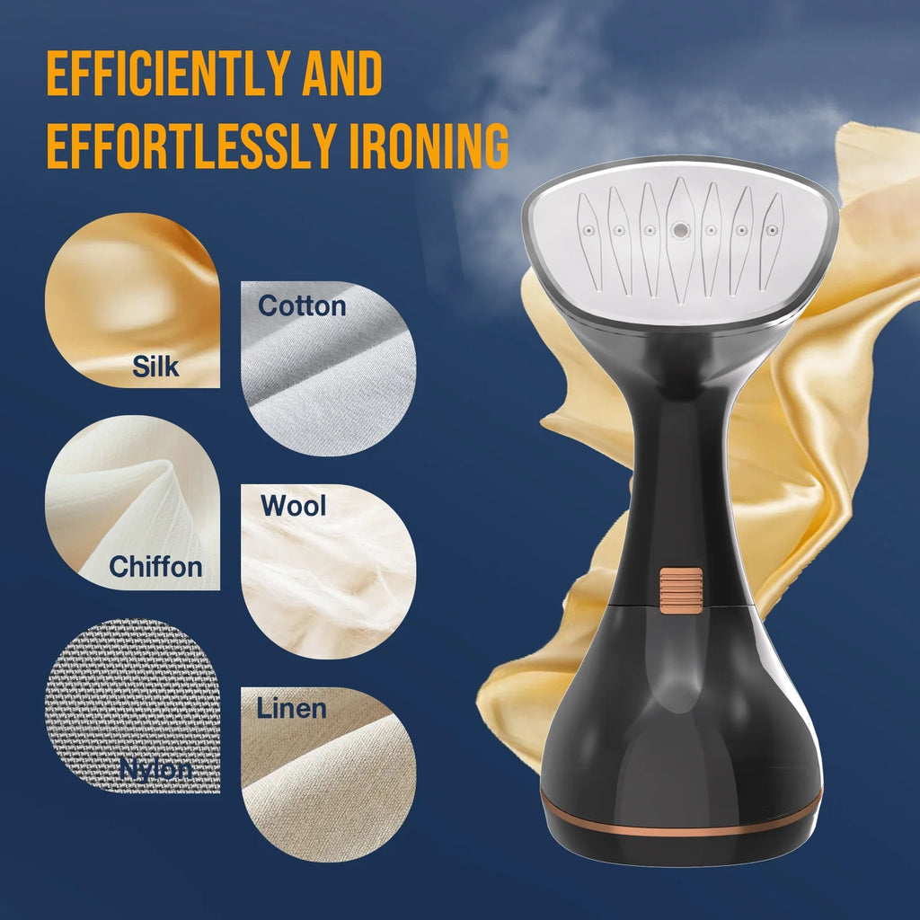 Effortless Wrinkle Removal with the LOHEER 1200W Portable Clothes Steamer - Perfect for Home and Travel!