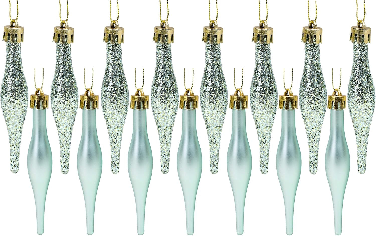 ® Set of 15 8.5cm Droplet Baubles - Matte and Glitter Finish - Rioja Red Christmas Ornaments