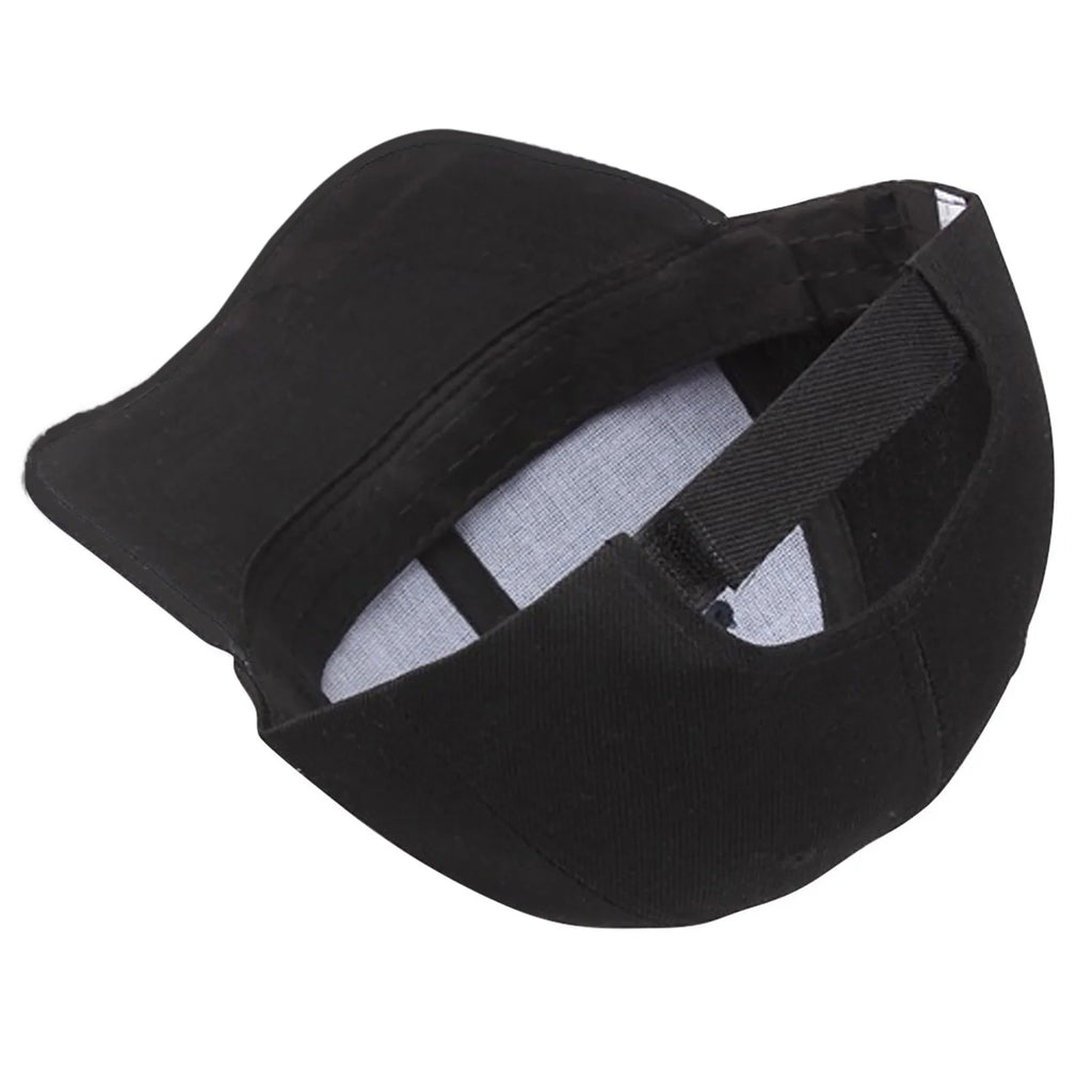 Baseball Cap Women Men Baseball Snapback Hat -Hop Adjustable Black + One Size