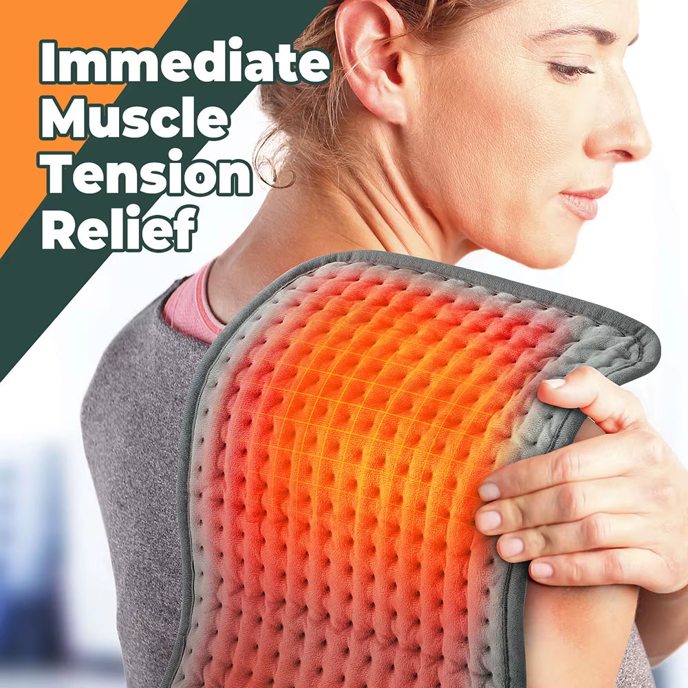 Washable Electric Heating Pad Heat Therapy Thermal Massage Mat Winter Warmer Blanket for Shoulder Body Abdomen Back Pain Relief