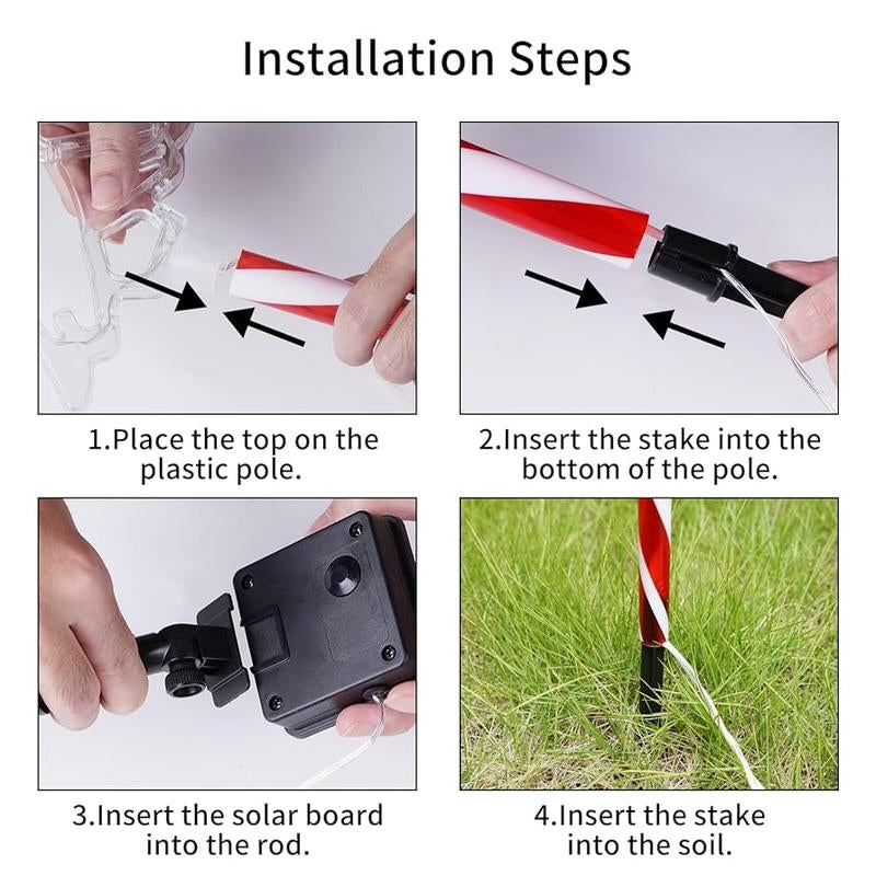 Enchant Your Outdoors with Solar-Powered LED Christmas Tree Lights - Choose Between 5 or 10 Pack for Stunning Waterproof Decor!