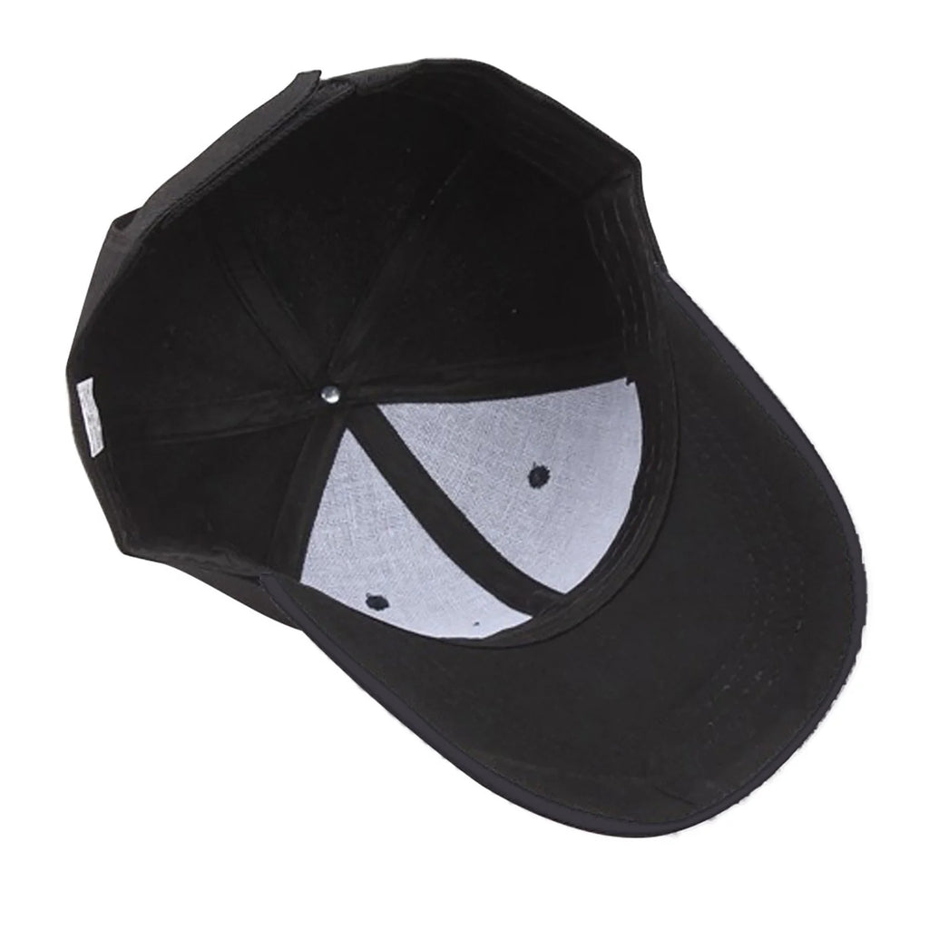 Baseball Cap Women Men Baseball Snapback Hat -Hop Adjustable Black + One Size