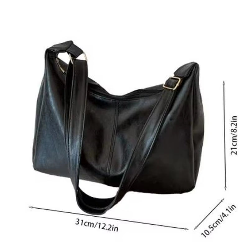 Elevate Your Style with the PU Leather Vintage Casual Tote Bag - A Chic Crossbody for the Modern Woman with Ample Storage